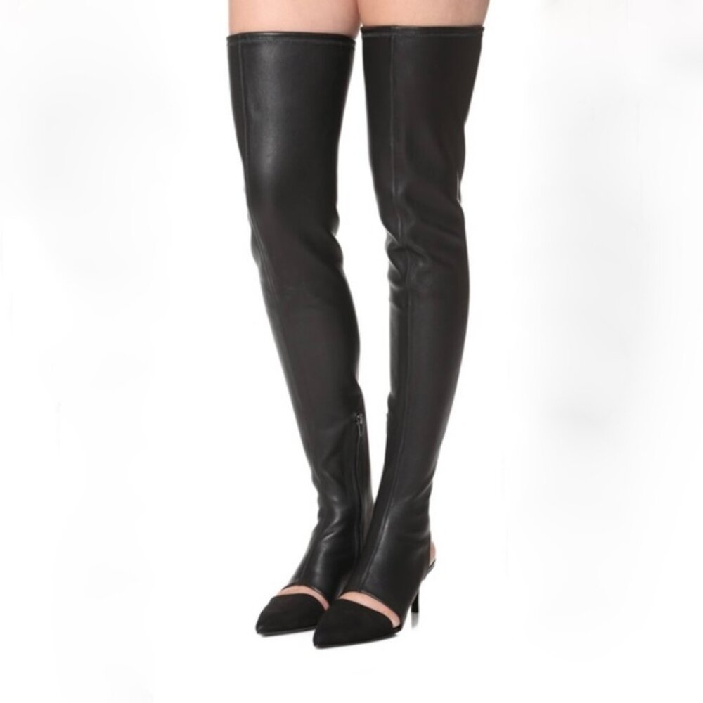 Opening Ceremony Genevoise Over Knee Boots Thigh High Leather Boots
